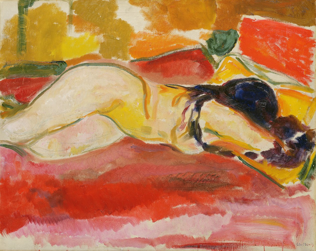 Reclining Female Nude by Edvard Munch