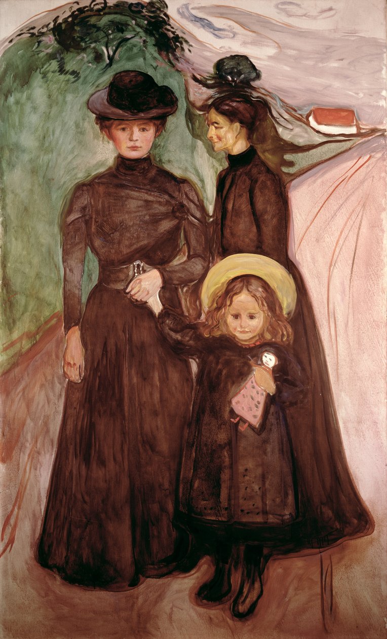 The Family on the Road by Edvard Munch