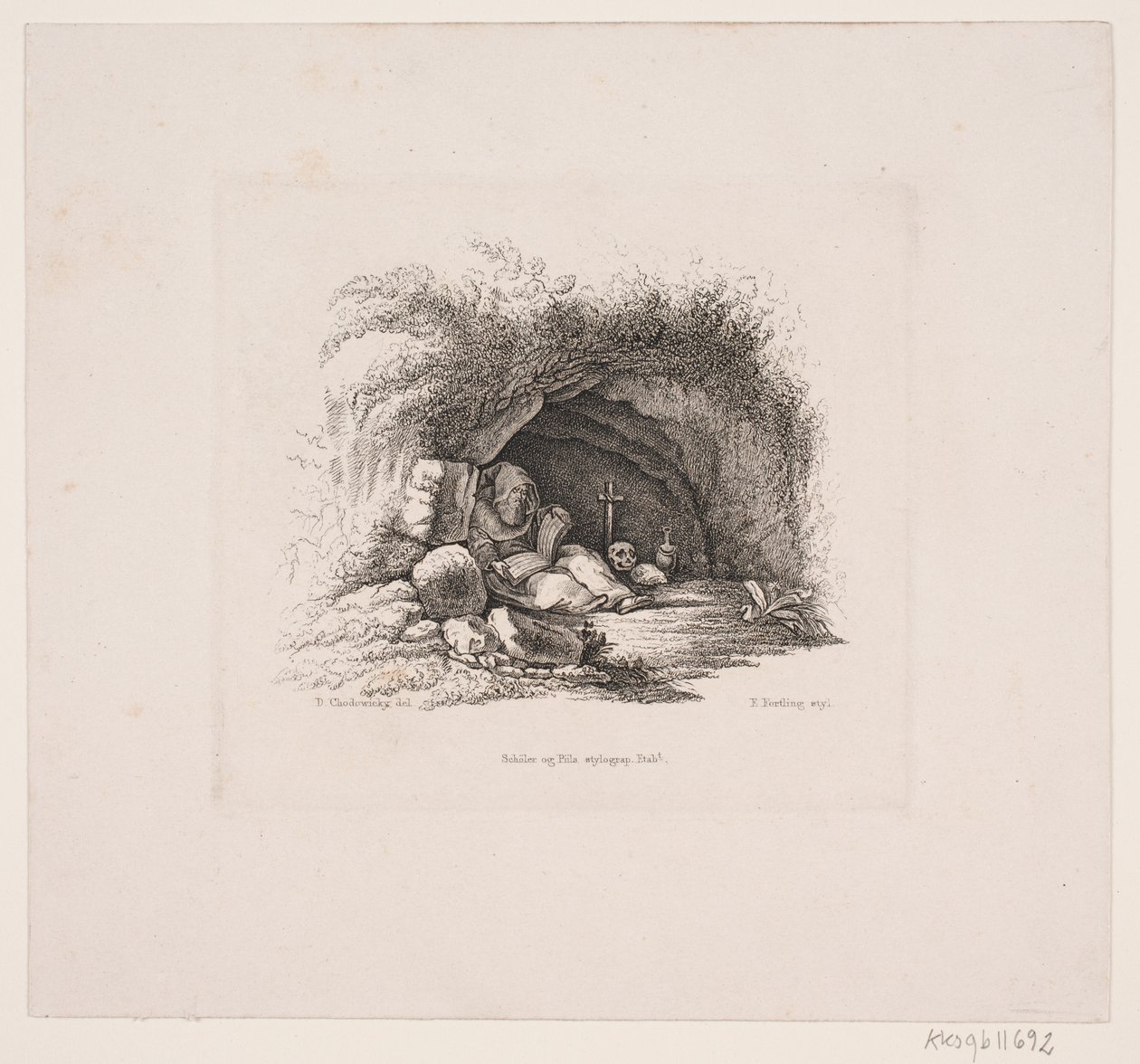 A Hermit in His Cave by Edvard Fortling
