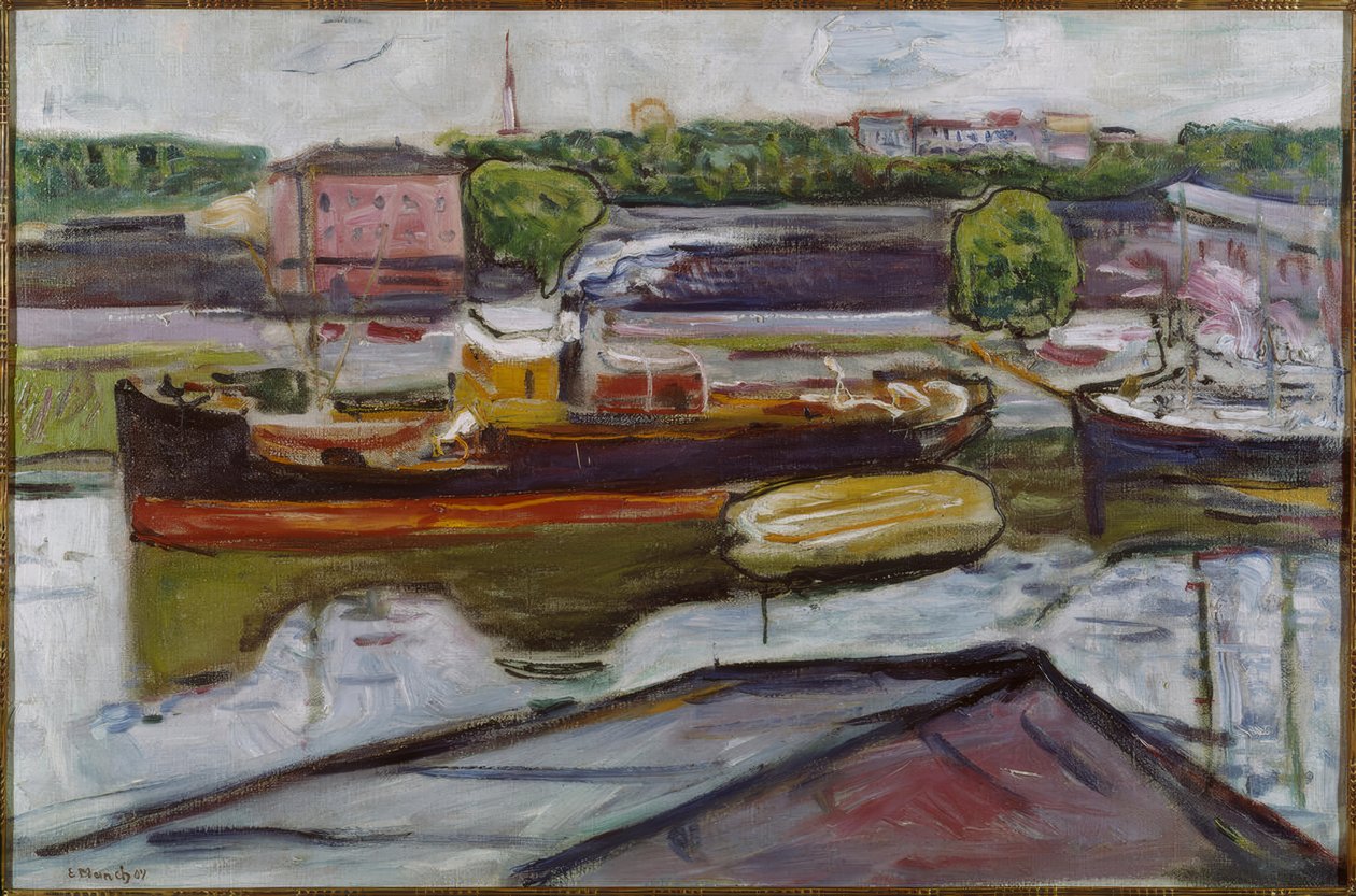 On the Trave in Lübeck by Edvard Munch