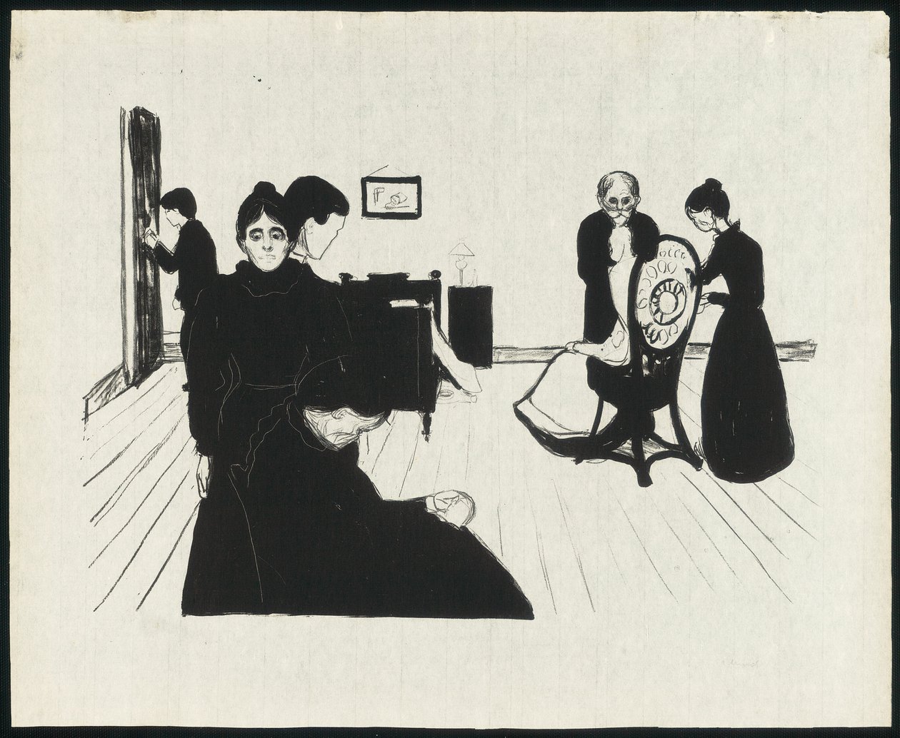 Death in the Sickroom by Edvard Munch