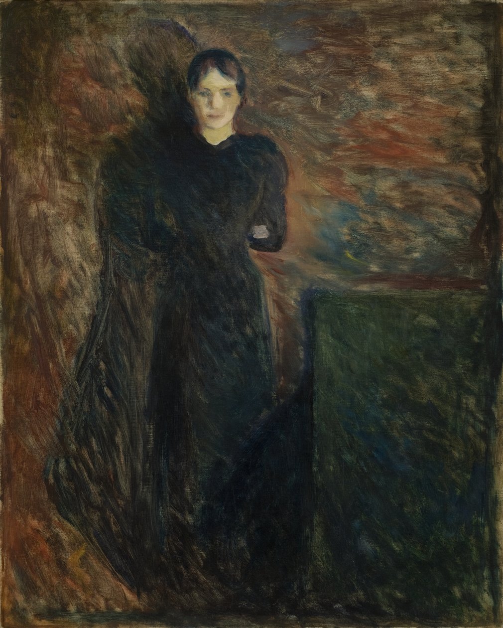Lady in Black (Olga Buhre) by Edvard Munch