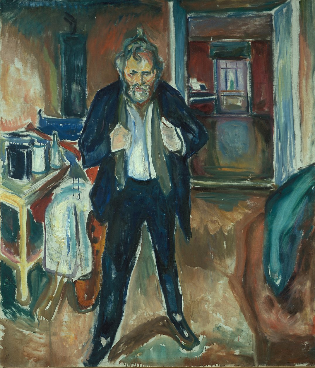 Sleepless Night. Self-Portrait in Inner Turmoil by Edvard Munch