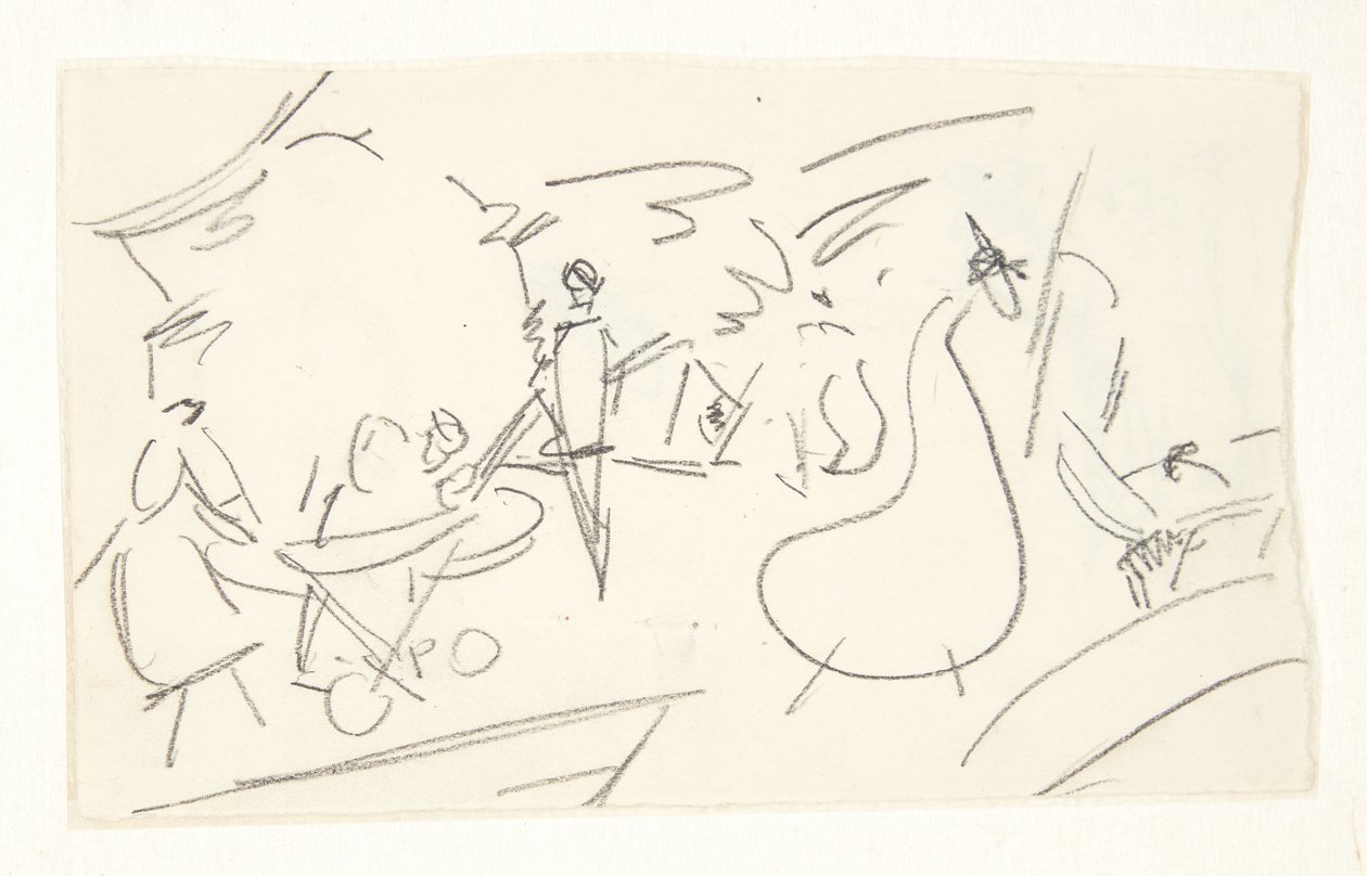 Composition Study for the Langelinie Picture by Edvard Weie