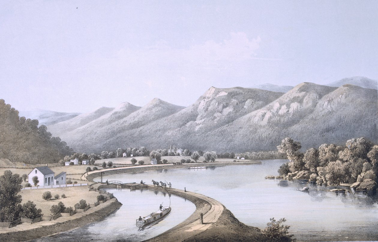 James River Canal near the Mouth of the North River, Rockbridge County by Edward Beyer