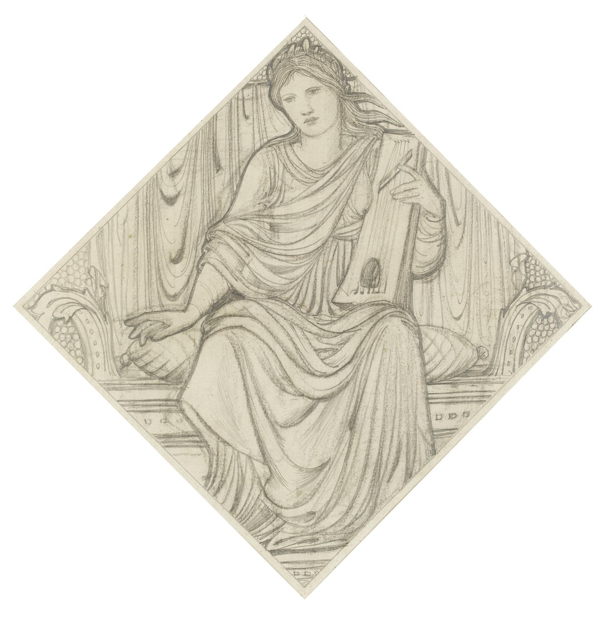 A Woman with a Lyre by Edward Burne Jones