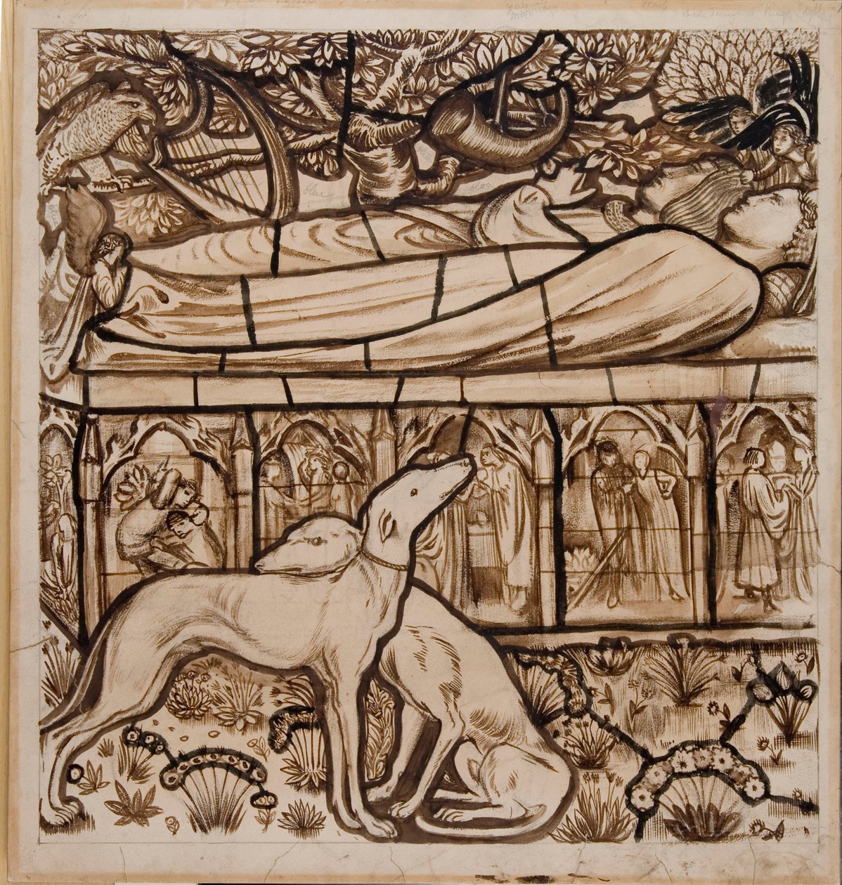 The Tomb of Tristram and Iseult by Edward Burne Jones