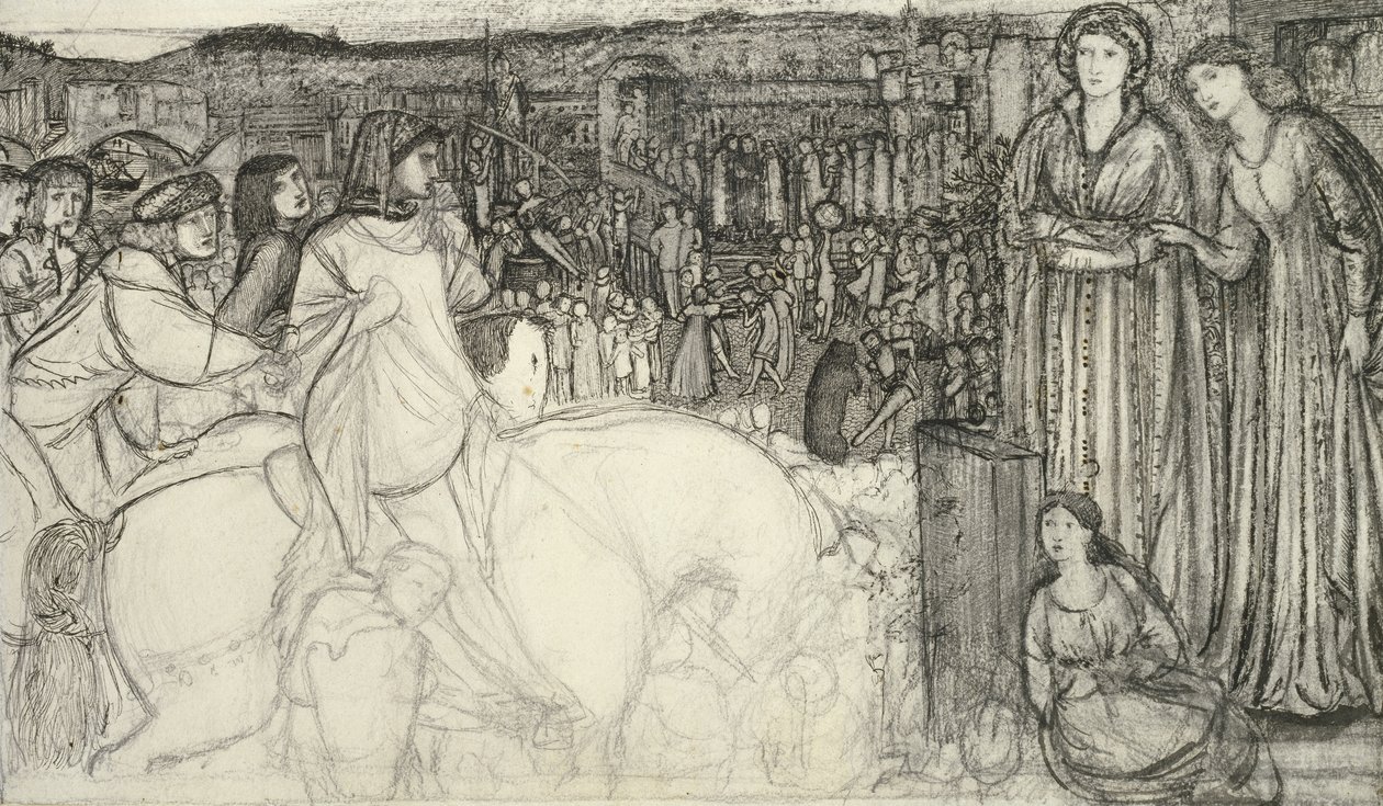 Gualdrada Donati presenting her Daughter to Buondelmente by Edward Burne Jones