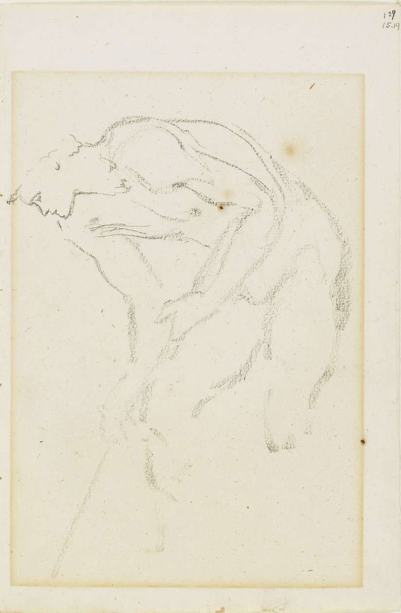 Study of a Male Figure, Page 129 from a book of studies, c. 1880-1890 by Edward Burne Jones
