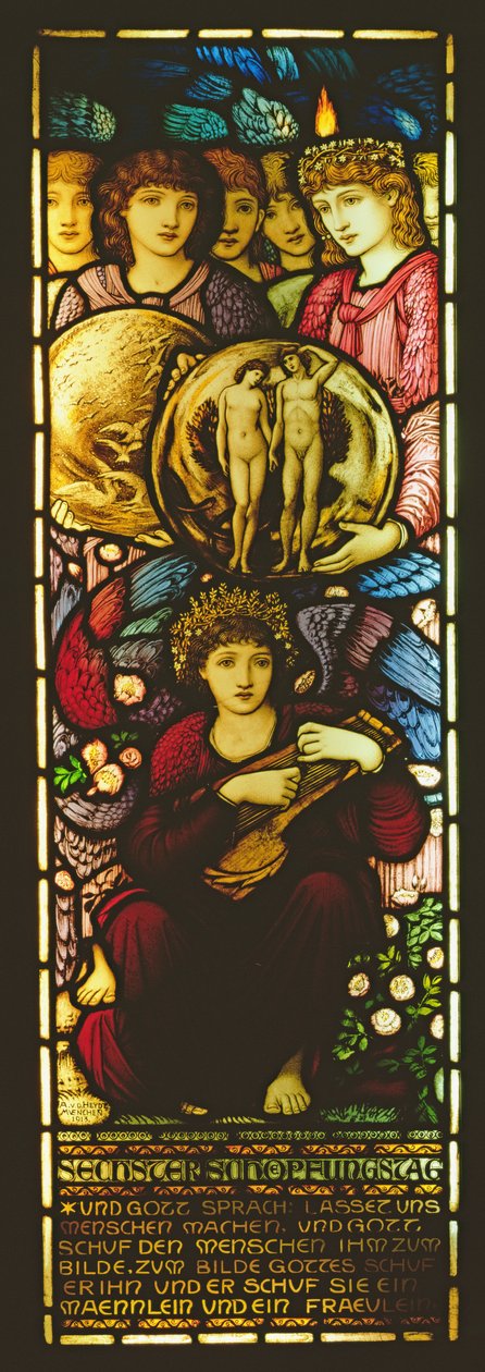 Window Depicting The Sixth Day of Creation, 1913 by Edward Burne Jones