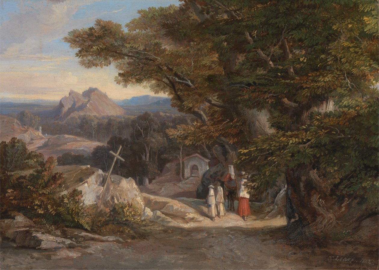 Between Olavano and Civitella by Edward Lear