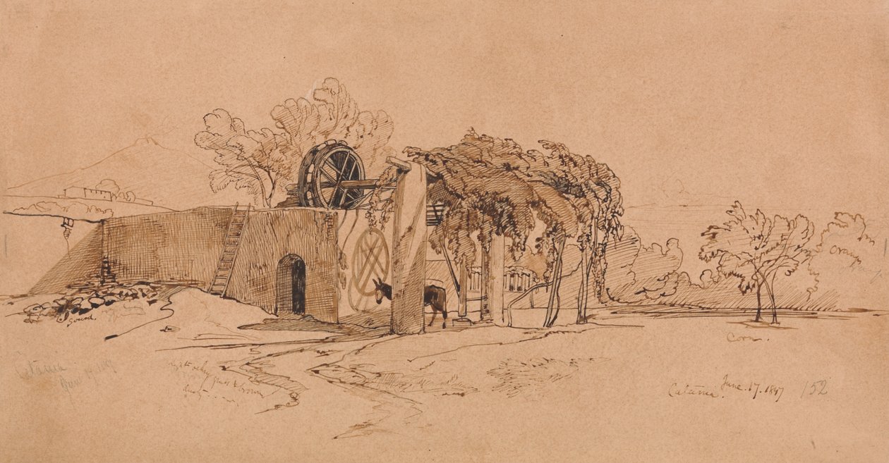 Catania by Edward Lear