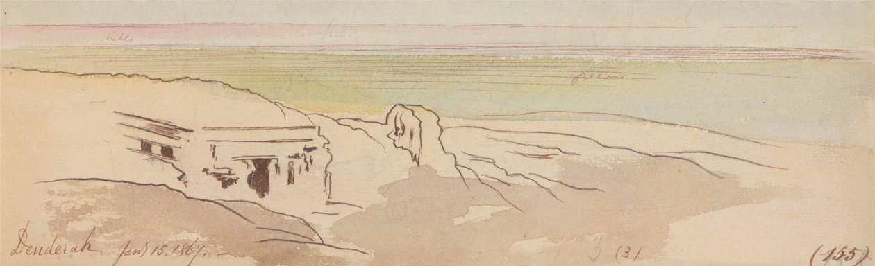 Dendera, 15 January 1867 by Edward Lear
