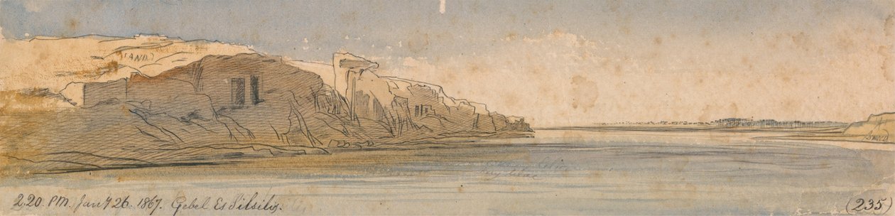 Gebel Es Silsilis by Edward Lear