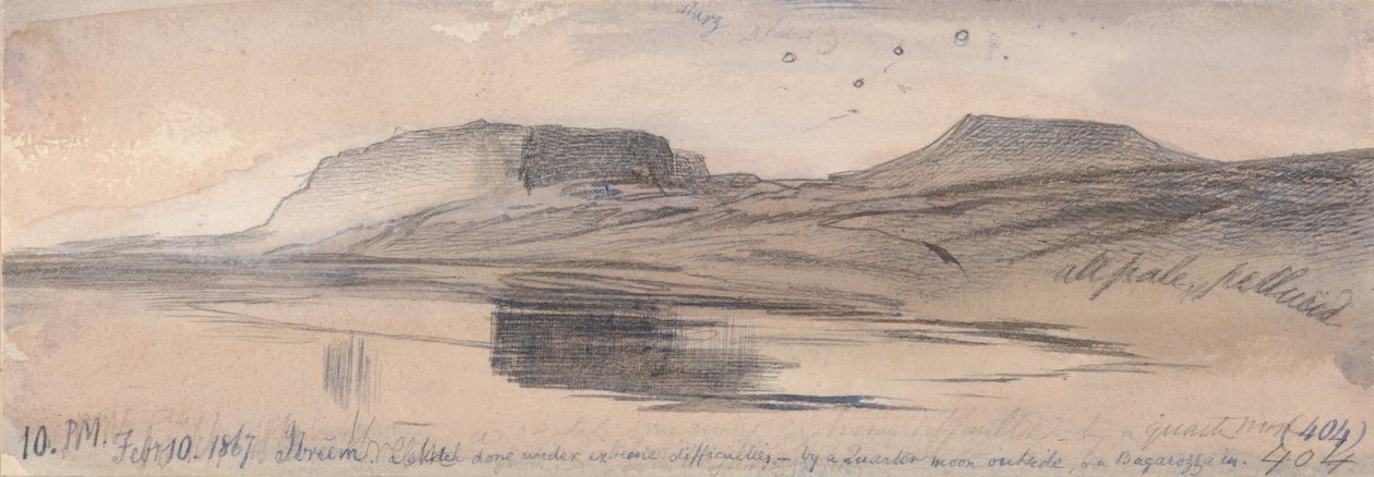 Ibreem, 10:00 pm, 10 February 1867 by Edward Lear