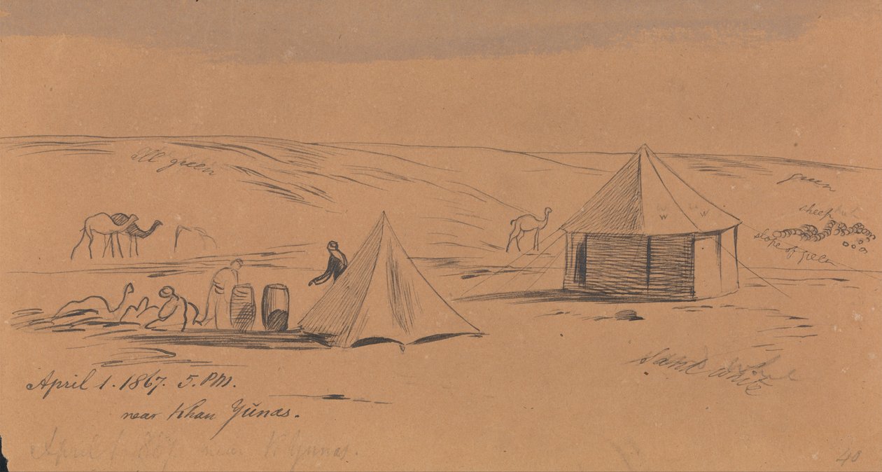 Near Khan Yunas by Edward Lear