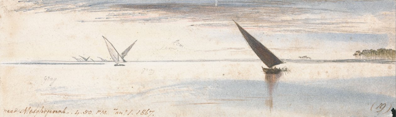 Near Mesghouneh by Edward Lear