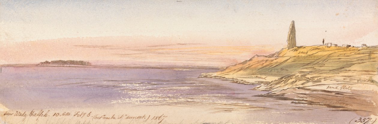 Near Wady Halfeh by Edward Lear