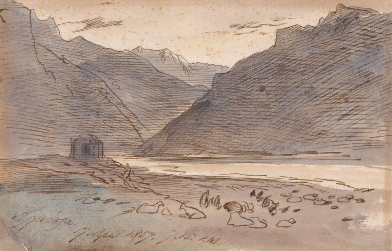 Vjose, 7:15 PM, 17 April 1857 by Edward Lear
