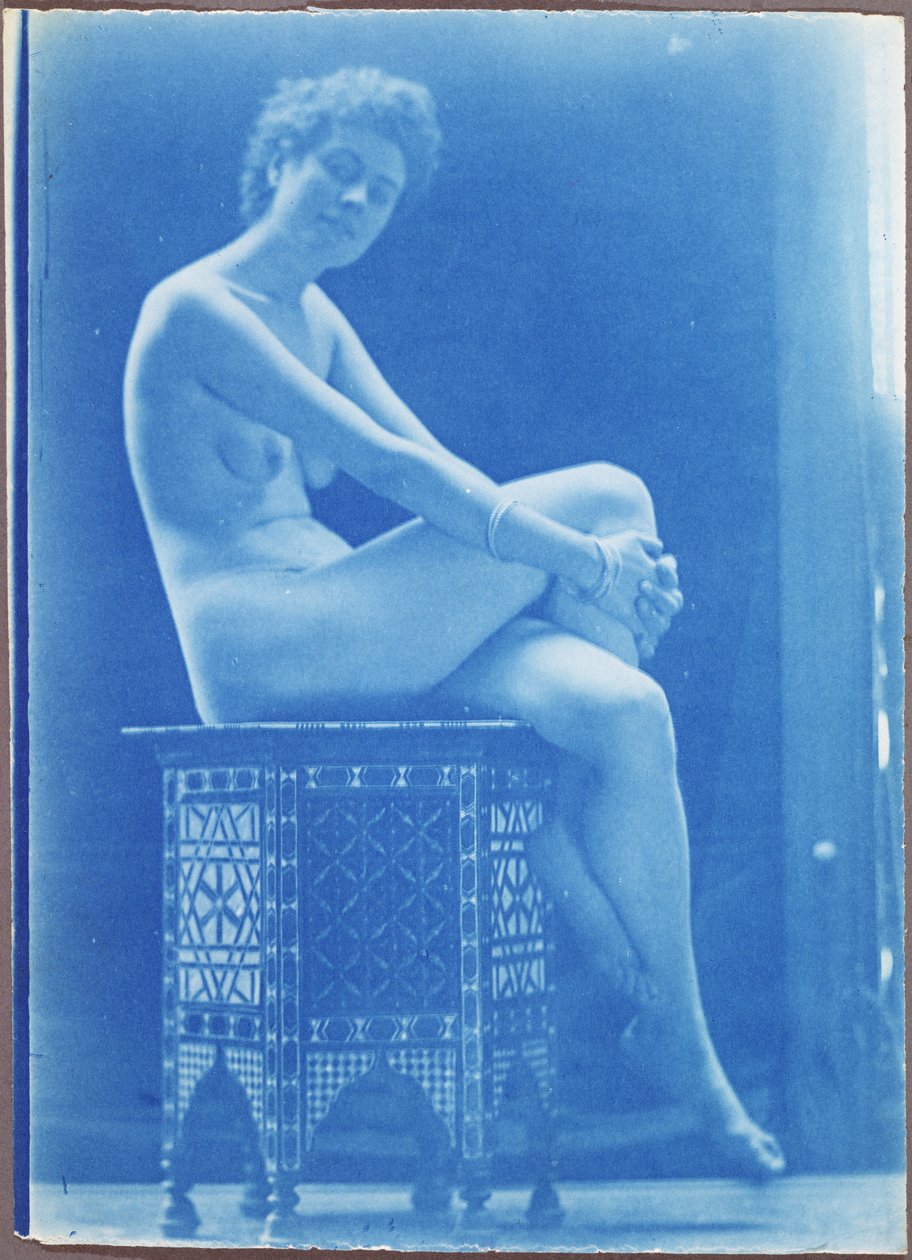 Female Nude Seated on a Chair by Edward Linley Sambourne