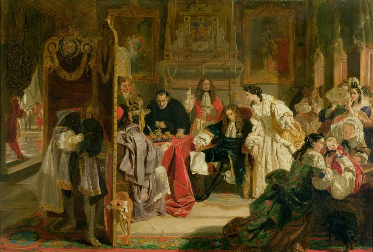 King James II Receiving the News of the Landing of William of Orange in 1688 by Edward Matthew Ward