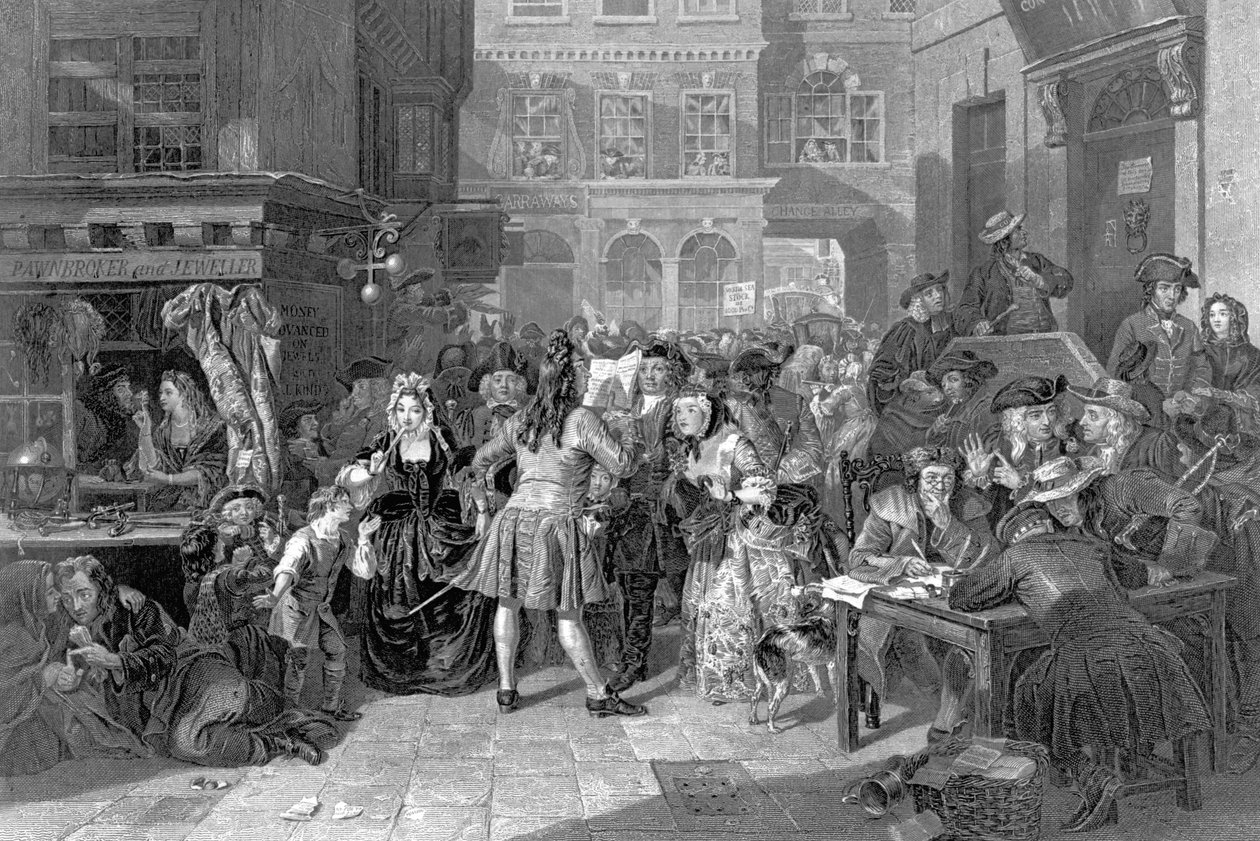 Scene in Change Alley During the South Sea Bubble by Edward Matthew Ward