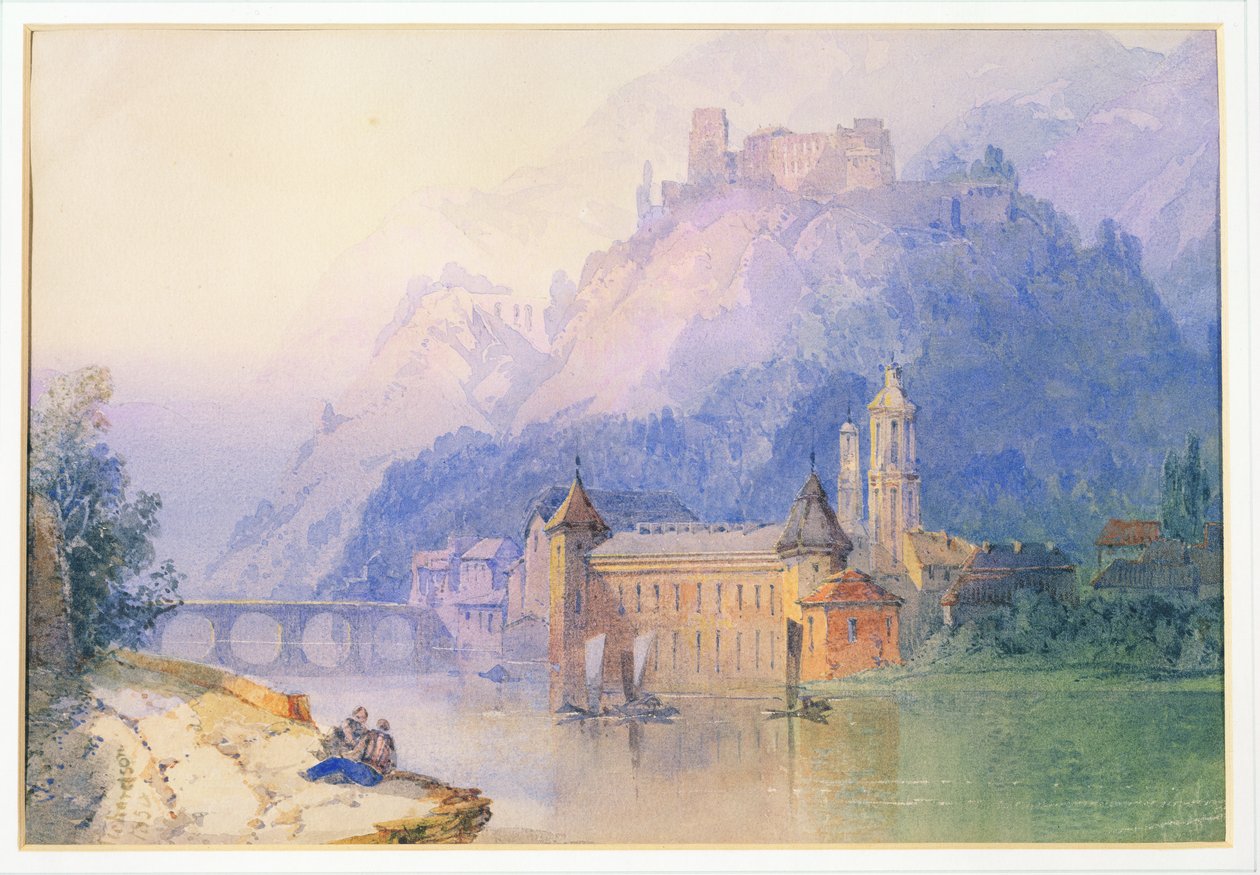 View on the Rhine, 1850 by Edward Richardson