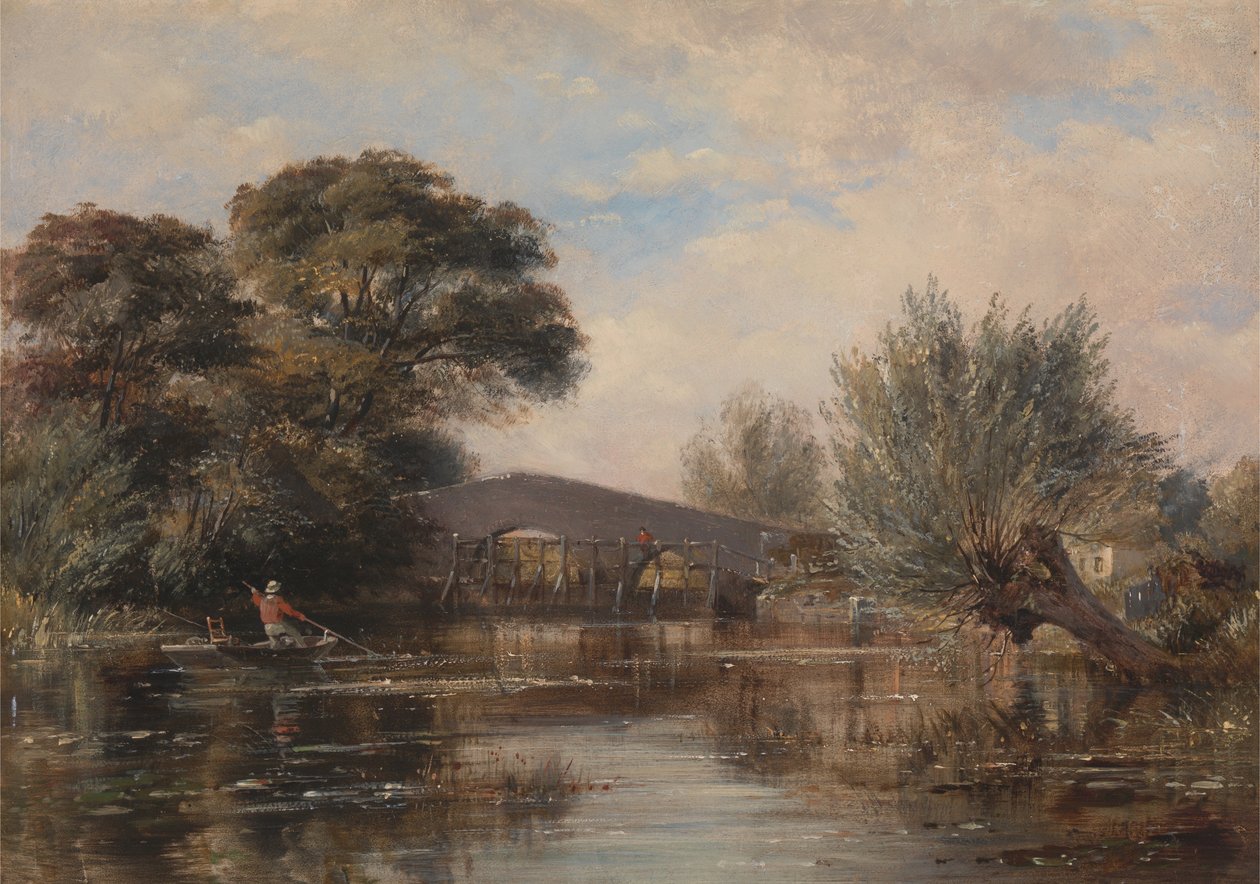 Godstow Bridge near Oxford by Edward William Cooke