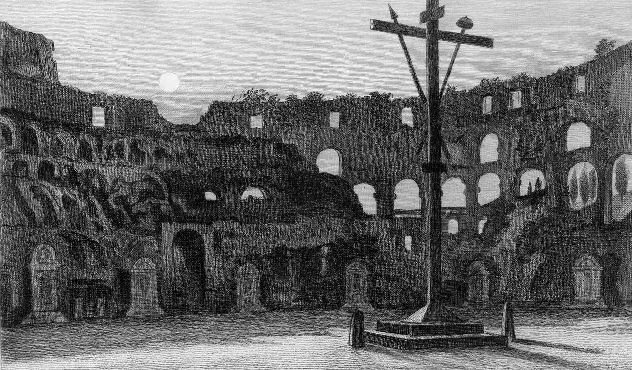 The Colosseum by Moonlight by Edward William Cooke