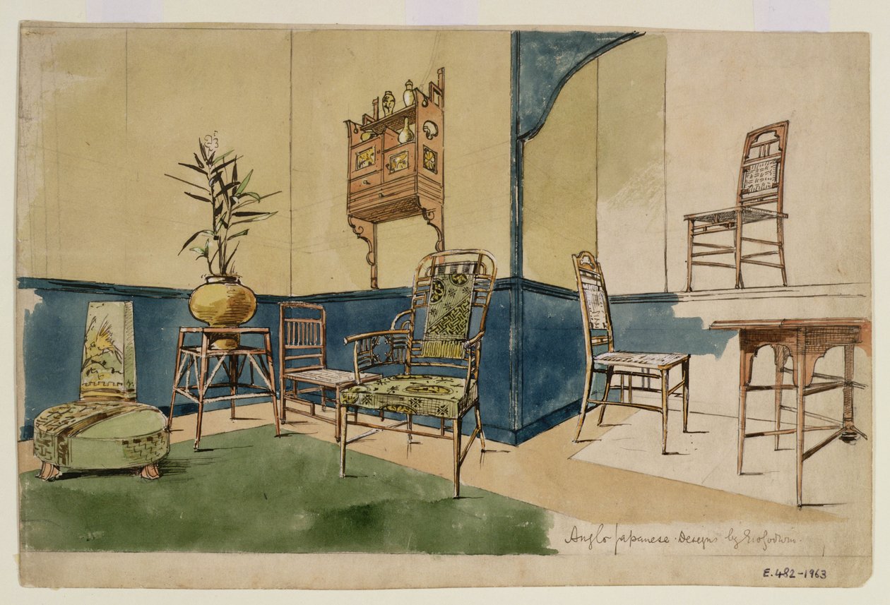 Anglo-Japanese Designs, c.1860 by Edward William Godwin
