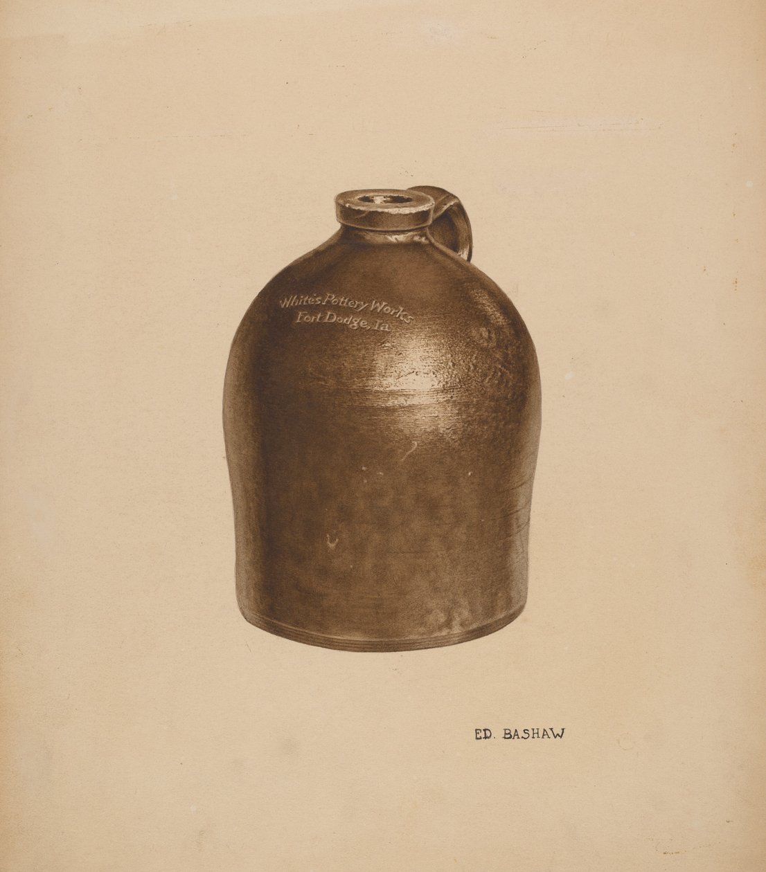 Pottery Milk Jug by Edward Bashaw