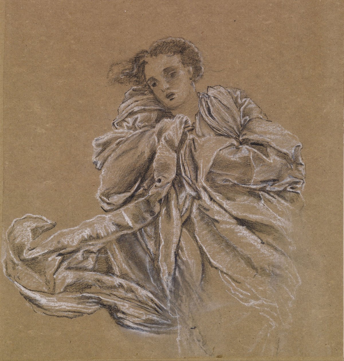 Winter - Study of Flying Drapery by Edward Burne Jones