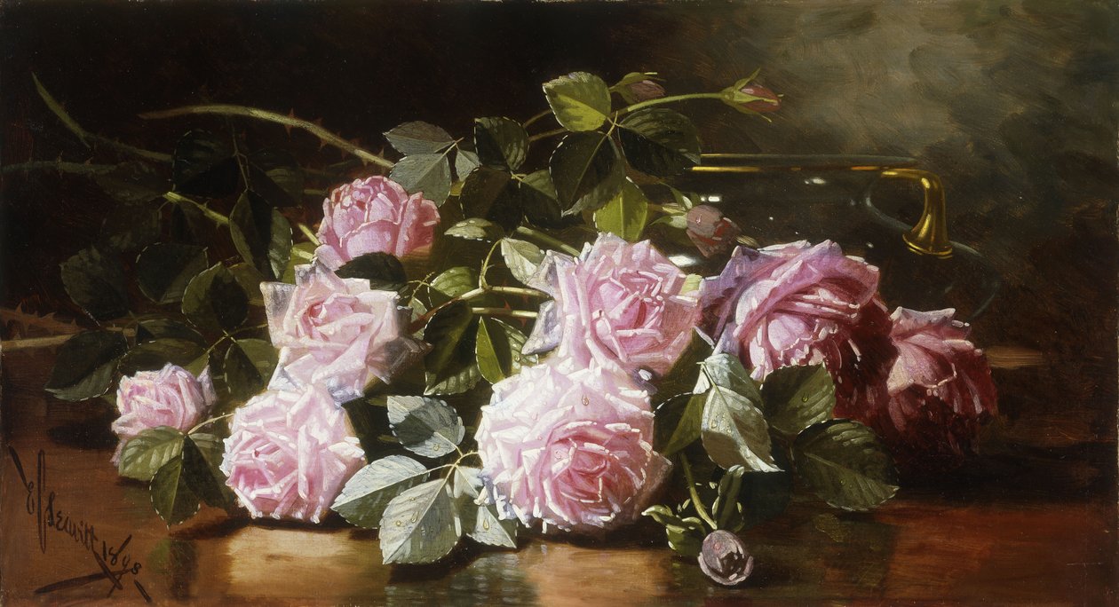 Rainwashed Roses, 1898 by Edward Chalmers Leavitt