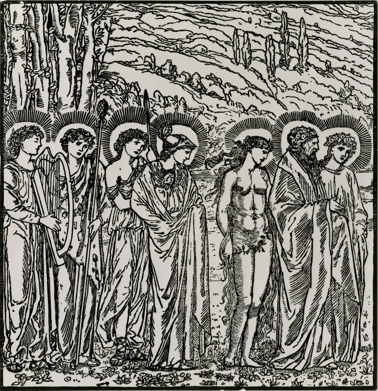 Entry among the Gods by Edward Coley (after) Burne Jones