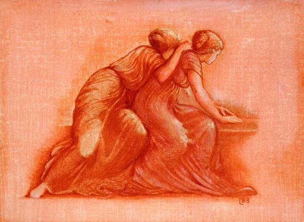 Figures on a Balcony by Edward Coley Burne Jones