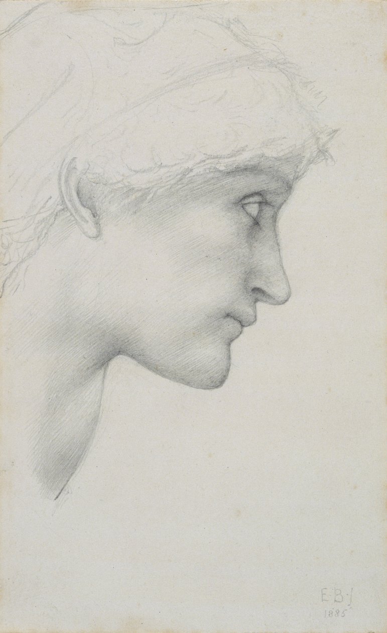 Head by Edward Coley Burne Jones