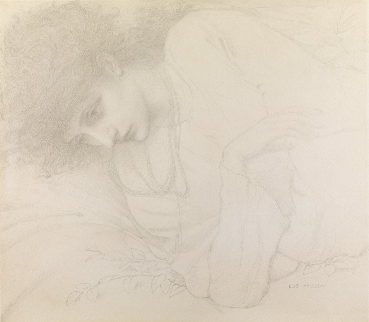 Study of Mary Cassavetti by Edward Burne Jones