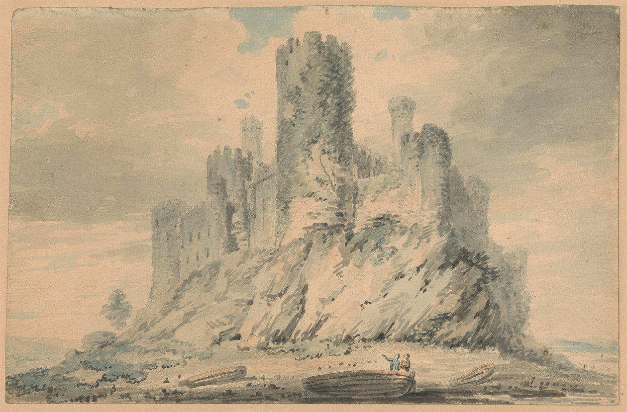Conway Castle, Caernarvonshire by Edward Dayes