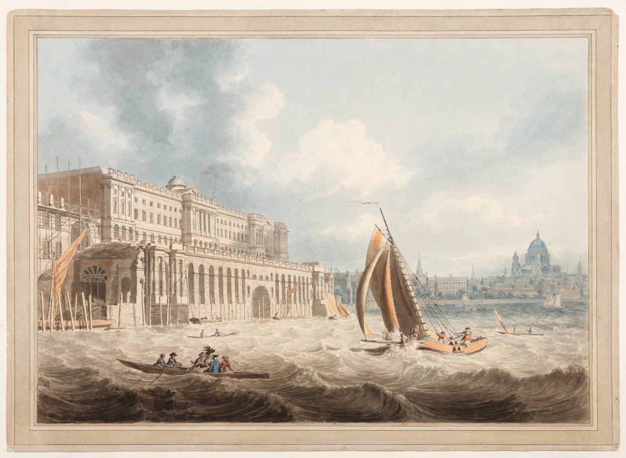 Somerset House from the Thames by Edward Dayes