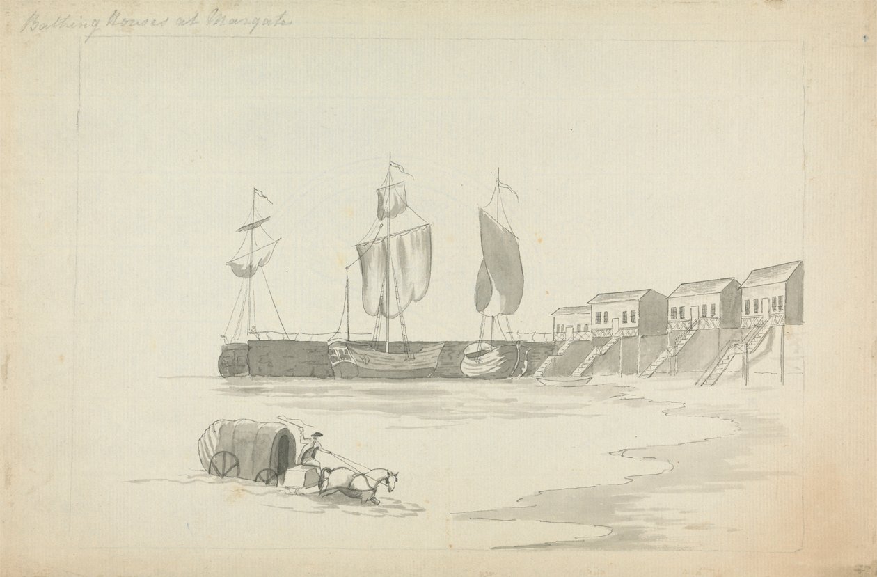 Bathing Houses at Margate by Edward Francis Burney