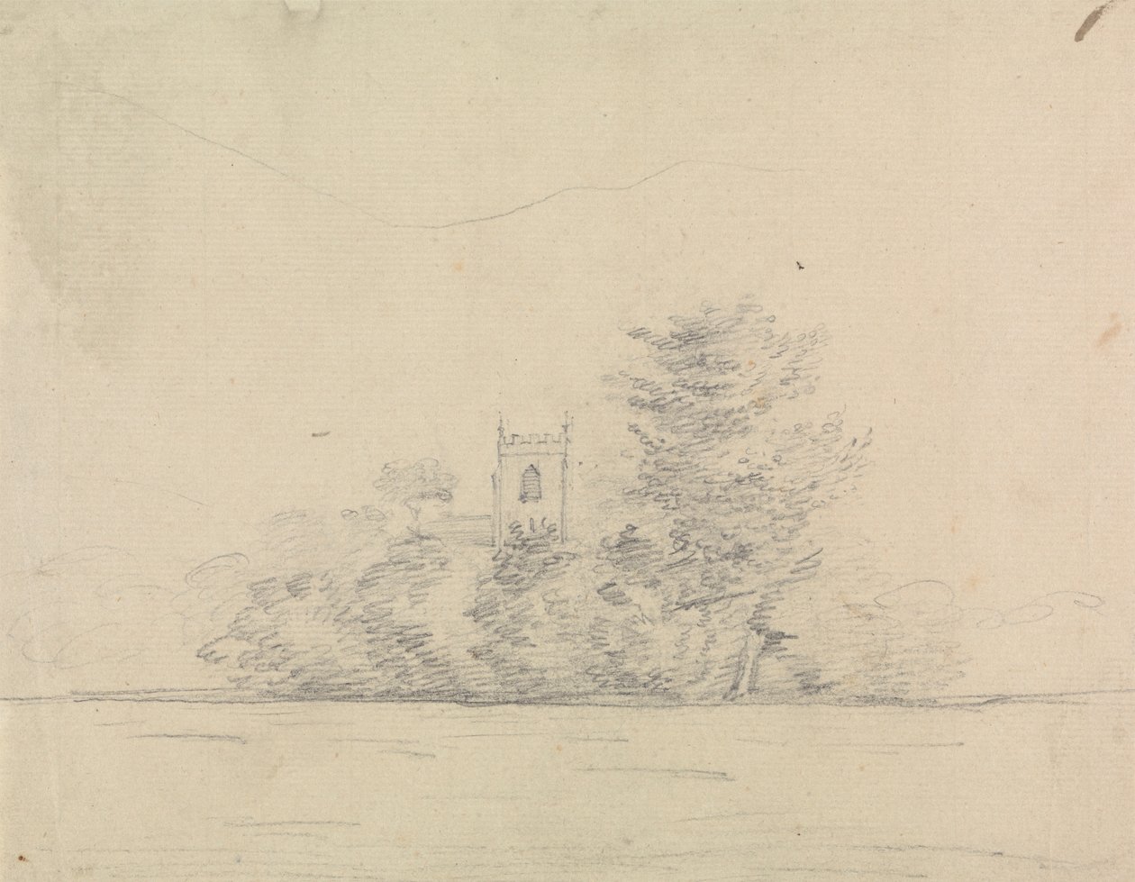 Landscape with Church by Edward Francis Burney
