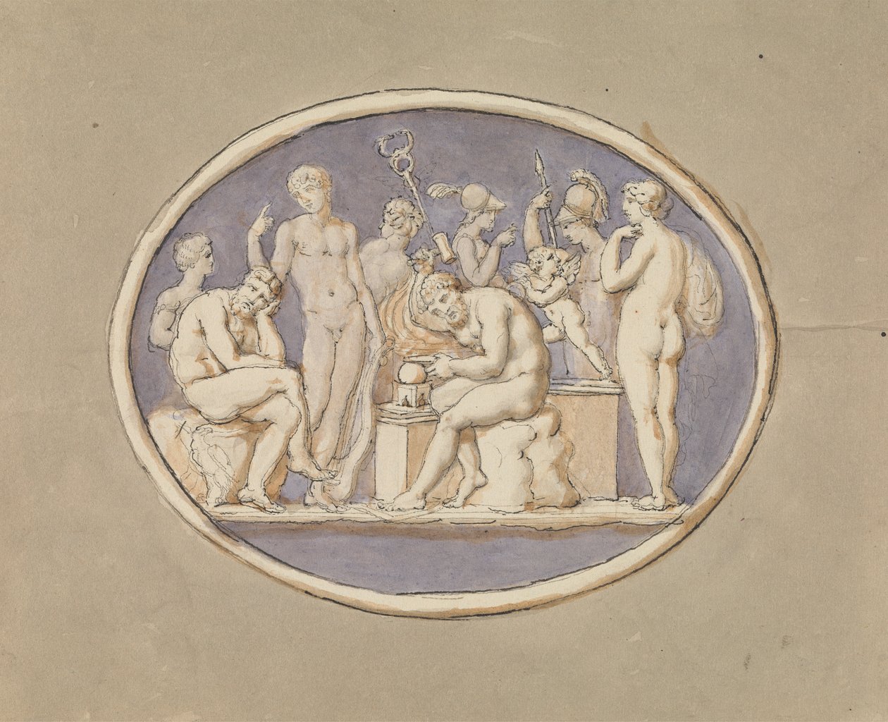 Vulcan and The Gods and Goddesses by Edward Francis Burney