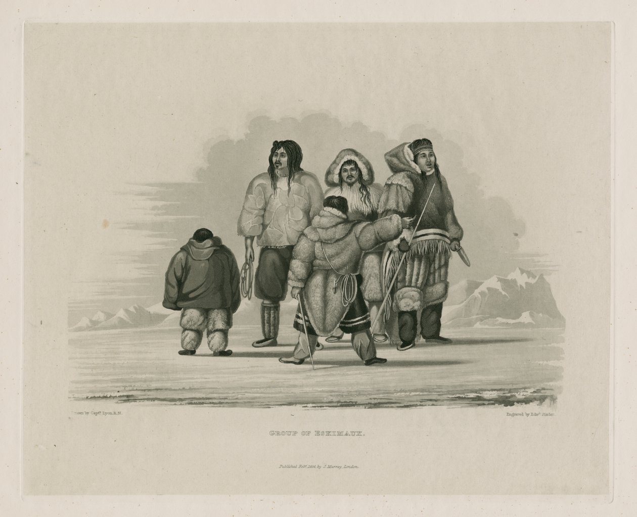 Group of Eskimaux by Edward Francis Finden
