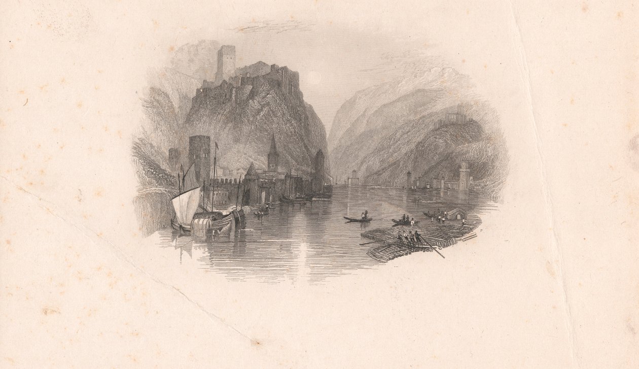 The Castle Rhine by Edward Francis Finden