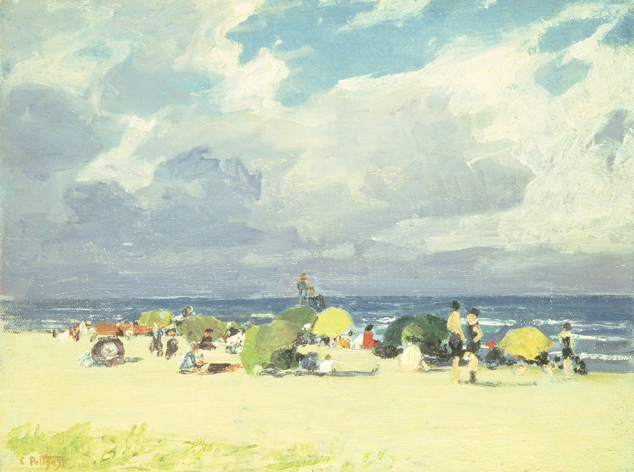 Purple Beach Scene by Edward Henry Potthast