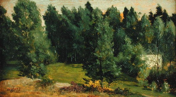 A Wooded Landscape by Edward John Poynter