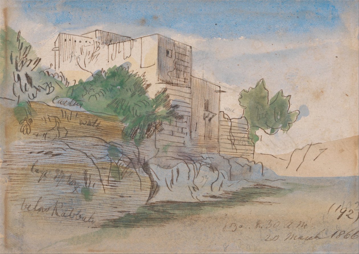 Below Rabat, Malta by Edward Lear