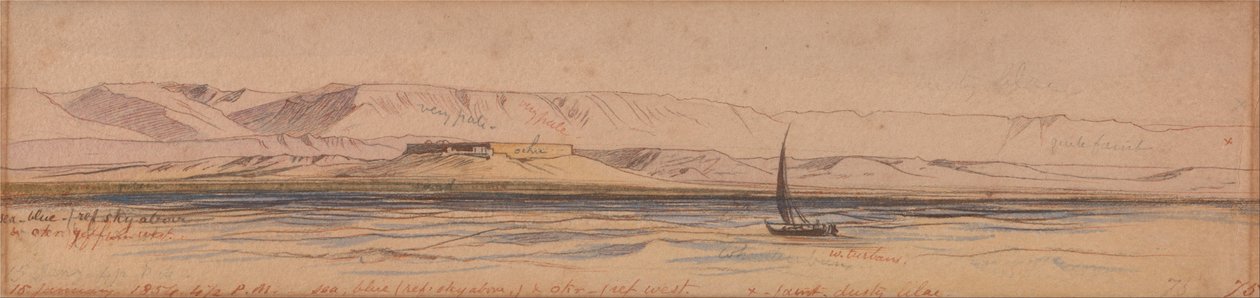 Boat on the Nile by Edward Lear