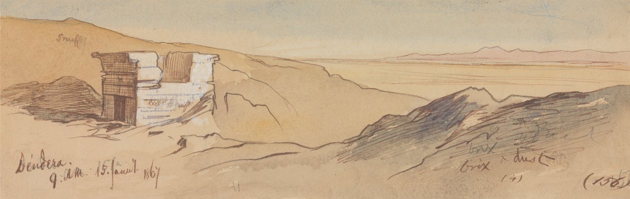 Dendera, 9:00 a.m., January 15, 1867 by Edward Lear