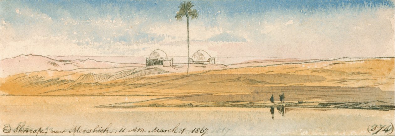 Es Shoorafa, near Mensheeh by Edward Lear